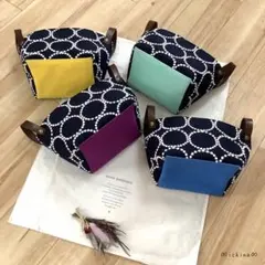 ミナペルホネン　タンバリン　布バスケット　ハンドメイド　帆布