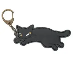 【未使用】わちふぃーるど　飛び猫ＣＨＩＰキーホルダー＃2　黒のサムネイル