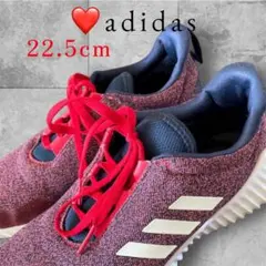 早い者勝ち‼️❤️adidas キッズ スニーカー レッド/ネイビー　22.5