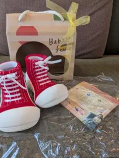 Baby feet スニーカー レッド 12.5