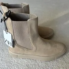 ZARA ザラ　サアドゴアブーツ　38 ベージュ