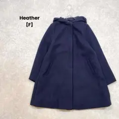 ヘザー/ショートコート/大人可愛い/シンプル/Aライン/フレア/F/ネイビーのサムネイル