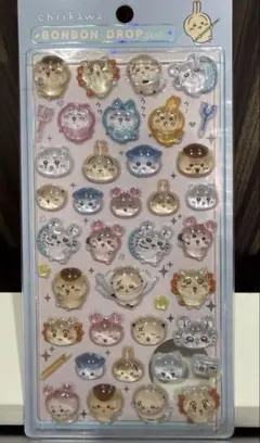 ボンボンドロップシール　ちいかわ　みんなポーズ