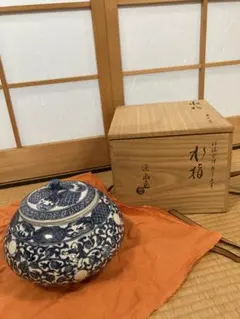 茶道具 期間限定特価 色絵祥瑞 水指(高野昭阿弥) - メルカリ