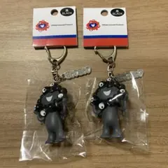 新品未使用未開封　大阪関西万博 黒ミャクミャク 立体キーホルダー 2個入り