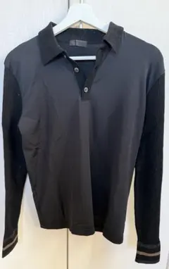 COMME ÇA DU MODE MEN 異素材切替 長袖ポロシャツ