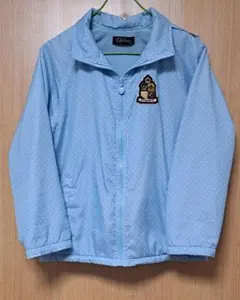 フード付き パーカー　白ドット柄　子供服 キッズ150サイズ