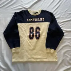 00's vintage 裏起毛 バイカラー ロゴスウェット アーカイブ