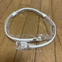 AUNI パール装飾 スリムベルト ホワイト