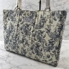 NICE CLAUP ナイスクラップ 小花柄 ファブリック スクエアトートバッグ