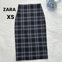 ZARA WOMAN　ザラ　チェック柄　タイトロングスカート　XS