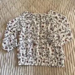 GLACIER 花柄 五分袖ブラウス Lサイズ