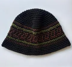 484クロシェハット　バケットハット　クラッシャーハット　帽子　ビーニー