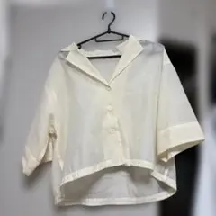 LOWRYSFARM シースルーシャツ アイボリー フリーサイズ