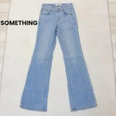 SOMETHING サムシング ジーンズ LISAフレア 淡色 ライトブルー