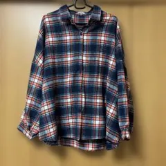 しまむら　nozomi チェックシャツ　L Lサイズ　オレンジ