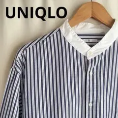 UNIQLO スーピマコットンオーバーサイズスタンドカラーシャツ XL