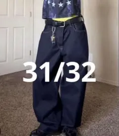 【GAP】スーパーバギーデニム　W31L32 ネイビー ギャップ