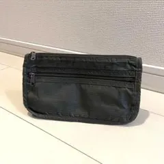 【5/22処分】無印良品 カーキ ジッパーポーチ コンパクト