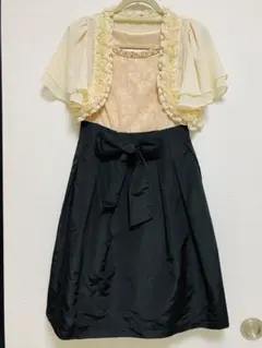 【美品】ピンク　パーティドレス　・　アイボリー　ボレロ