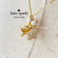 Z348/kate spade/ゴールド パール トイプードルドッグ ネックレスのサムネイル