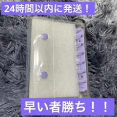 【人気色パープル】クリアシール帳 リフィル10枚セット A7サイズ　ピンセット付