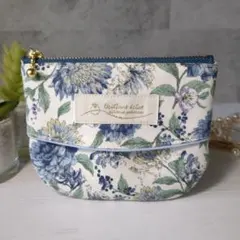 ポケットティッシュケース付きポーチ【ダリア】