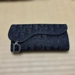 Christian Dior トロッターサイド　ブラック三つ折り　長財布