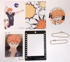 ハイキュー！！　日向 翔陽　缶バッジ、プラキーホルダー