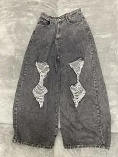 Avail ダメージ加工 デニムパンツ グレーのサムネイル