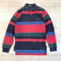 Polo by Ralph Lauren マルチボーダー　長袖ポロシャツ S