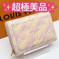 ルイヴィトン アンプラント ポルトフォイユ クレア 財布 バイカラー ピンク 白
