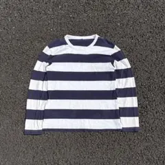 00s old UNIQLO ボーダーロンt archive y2k ネイビー