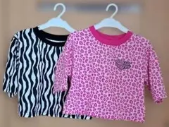 【新品】2点セット　Hello Kitty アニマル柄 　Tシャツ 130cm