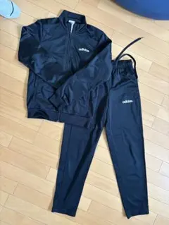 adidas ブラック ジャージ上下セット　160xs