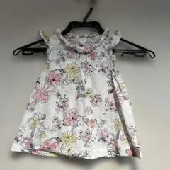 プチバトー カットソー フラワー　4ans 104cm 夏　かわいい