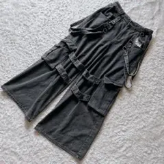 バギーデニム デストロイデニム ダメージ 古着 archive opium 黒