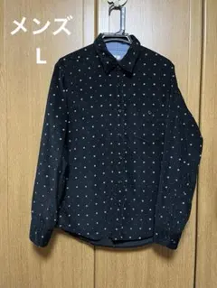 メンズ　長袖シャツ 黒　L