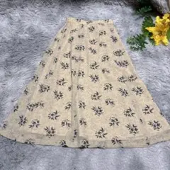 ジェーンモア 花柄フレアスカート ベージュ 大人可愛い フェミニン 上品 W64のサムネイル