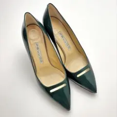 ペリーコ　アネッリ　ポインテッドトゥ ヒールパンプス　緑　３５