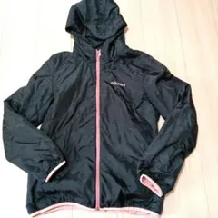 adidas フード付きウィンドブレーカー ブラックL3044番