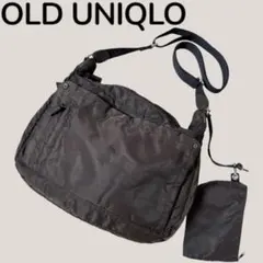 OLD UNIQLO ショルダーバック　ナイロン　レザー　ブラウンのサムネイル