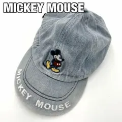 ディズニー ミッキーマウス デニムキャップ 刺繍デザイン レトロ
