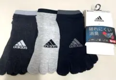 【5本指】新品★３足セット adidas★アディダスソックス　242526