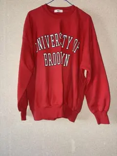WEGO UNIVERSITY OF BROOKLYN スウェット 赤 L