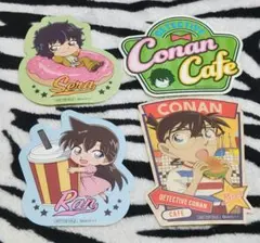 コナンカフェ 2021 事前予約者限定 ステッカー ４種 バラ売り❌ コナン 蘭