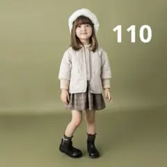 petitmainプティマイン キルティング中綿ジャケット 110