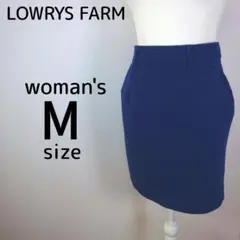 レディース　Mサイズ　ミニスカート　タイト　ブルー　青　ストレッチ　秋服　冬服