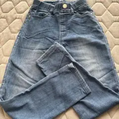 ライトブルー ハイウエスト デニムパンツ