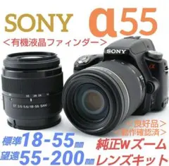 SONY SLT-A55V 本体 DT 55-200mm レンズ - メルカリ